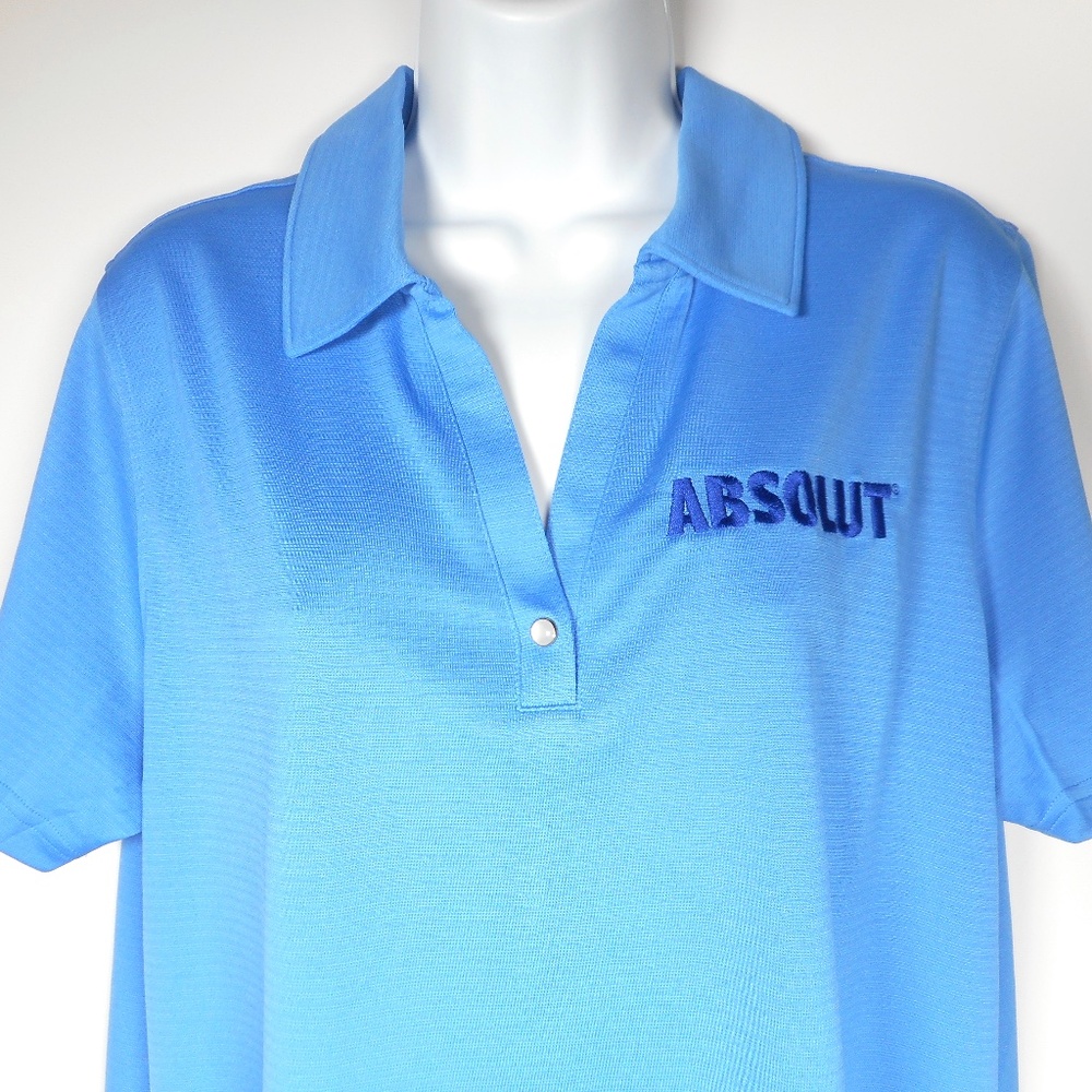 NWT Pebble Beach Womens 2X XXL Golf Polo Shirt Absolut Vodka Promo Embroidered